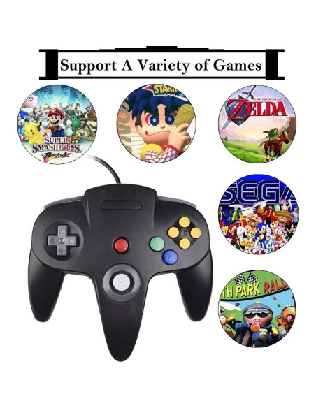 Controlador Tevodo N64 Mejorado con Joystick Analógico 1.8m