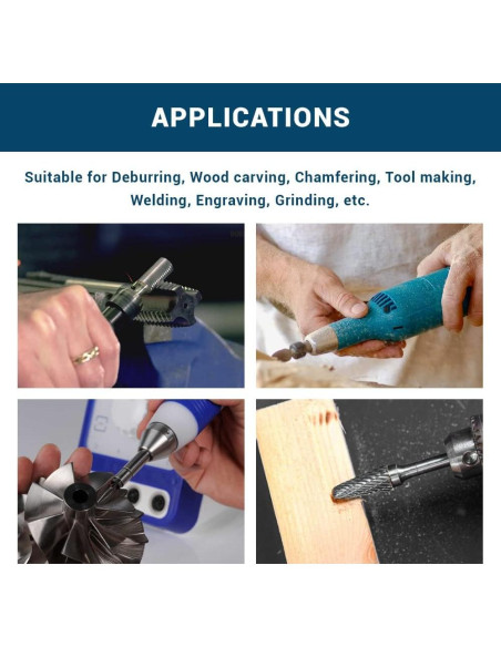 Bits de Carburo de Tungsteno Benchmark Abrasives 6 cm Doble Corte