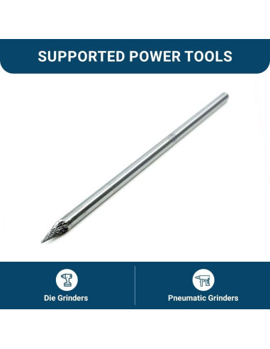 Bits de Carburo de Tungsteno Benchmark Abrasives 6 cm Doble Corte