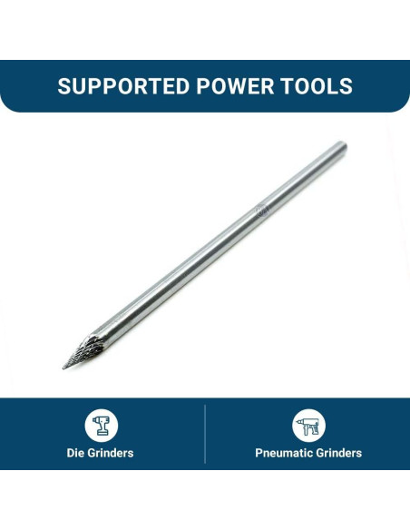 Bits de Carburo de Tungsteno Benchmark Abrasives 6 cm Doble Corte