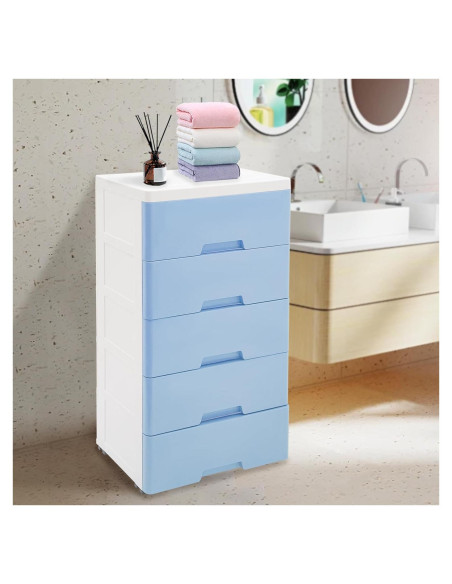 Gabinete de Almacenamiento 5 Cajones TrueyEssence Azul