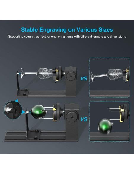 Rodillo Rotatorio Mecpow G5 para Grabado Láser Ajustable