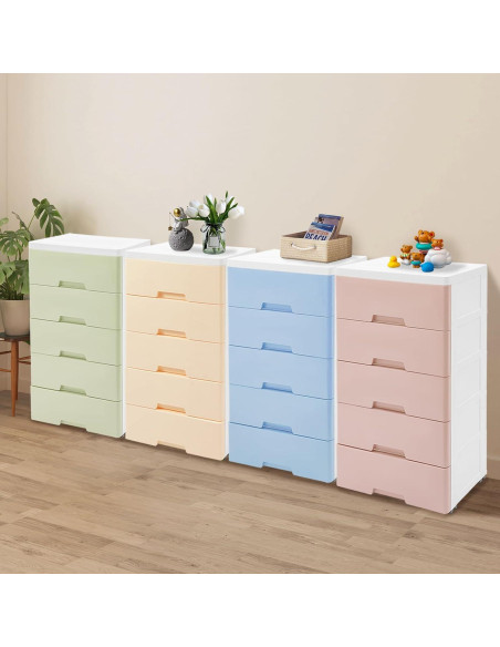 Gabinete de Almacenamiento 5 Cajones TrueyEssence Azul