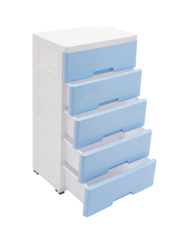 Gabinete de Almacenamiento 5 Cajones TrueyEssence Azul