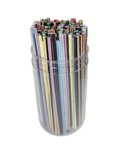 Cubeta de Palitos de Lijado DuraSand 300 Unidades Variados