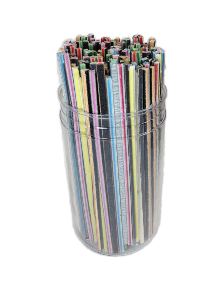 Cubeta de Palitos de Lijado DuraSand 300 Unidades Variados