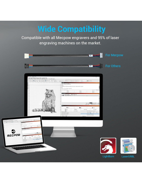 Rodillo Rotatorio Mecpow G5 para Grabado Láser Ajustable