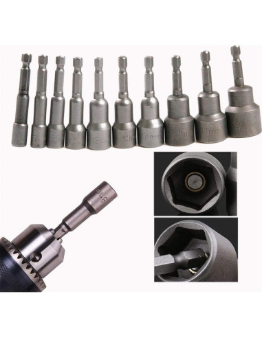 Conjunto de Destornillador Hexagonal Utoolmart 5 Piezas 10mm