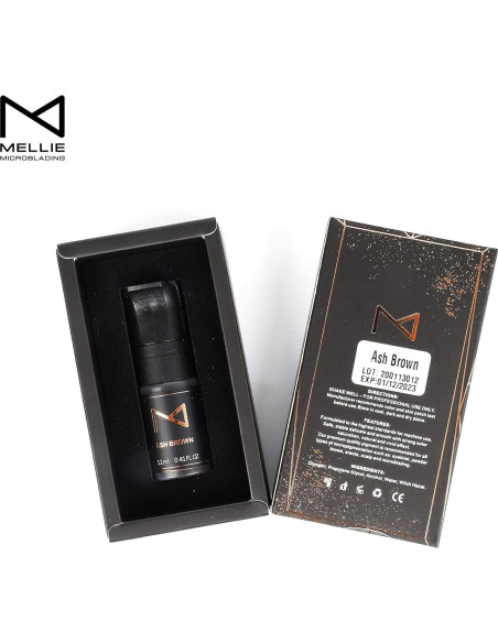 Pigmento Líquido para Cejas Mellie Microblading 12ml Marrón Ceniza