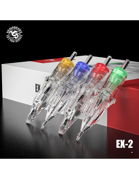 Agujas de Tatuaje Dragonhawk 1201RL - 20 Cartuchos Desechables