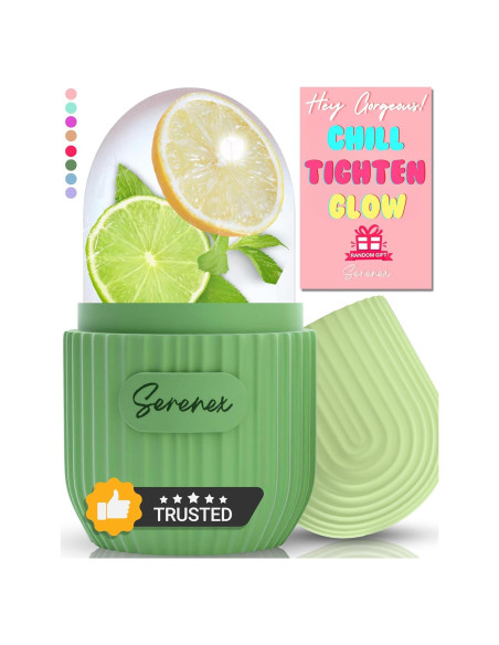 Rodillo de Hielo Facial Serenex - Silicona Hipoalergénica, 90g