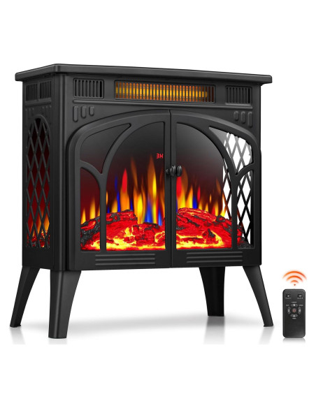 Calefactor de Chimenea Eléctrica ZAFRO JX 5100 BTU 500W/1500W Negro