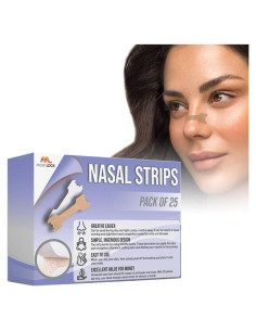 Tiras Nasales Anti-Ronquidos Mobi Lock - 25 Piezas Pequeñas