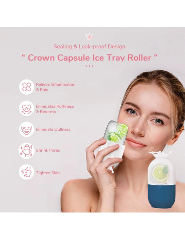 Rodillo de Hielo Facial S&U Salud - Masajeador para Ojeras y Arrugas