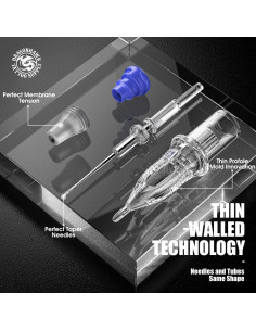 Agujas de Tatuaje Dragonhawk 20Pcs Cartucho 0803RL Desechables 2