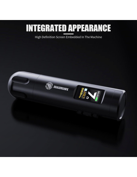 Kit de Tatuaje Dragonhawk X7 Inalámbrico con Pantalla Inteligente