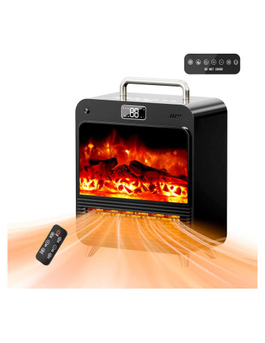 Calentador de Chimenea Eléctrico Feculs AD37 750/1500W 3 en 1