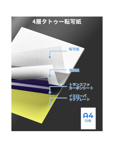 Papel de Transferencia de Tatuaje Itari A4 35 Hojas