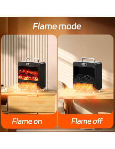 Calentador de Chimenea Eléctrico Feculs AD37 750/1500W 3 en 1