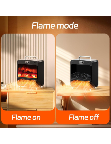 Calentador de Chimenea Eléctrico Feculs AD37 750/1500W 3 en 1