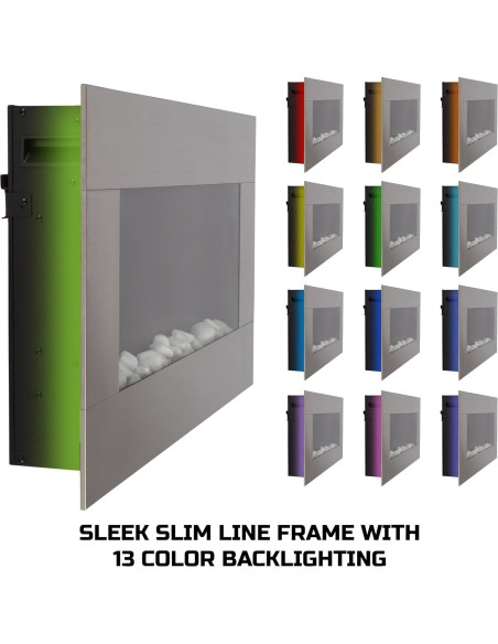 Chimenea Eléctrica Montada en Pared Northwest 76.2 cm 1500W