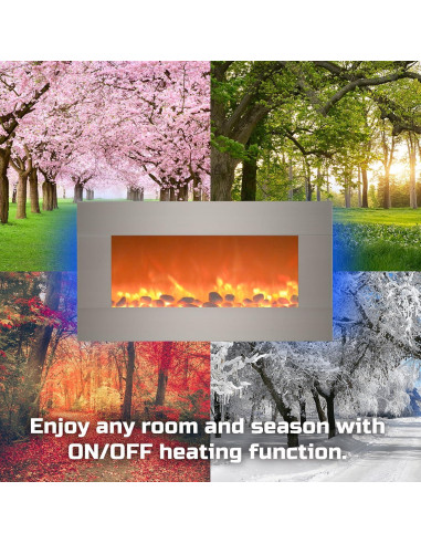 Chimenea Eléctrica Montada en Pared Northwest 76.2 cm 1500W