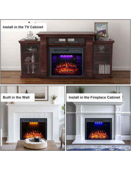Chimenea Eléctrica Empotrada Valuxhome 25" con Control Remoto Chimenea Eléctrica Empotrada Valuxhome 25" con Control Remoto