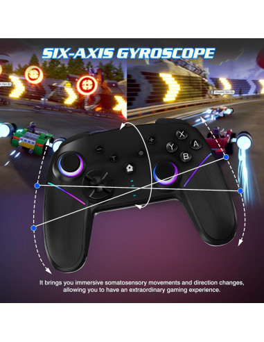 Controlador Inalámbrico JUNHUAN para Switch 2 y PC - Negro