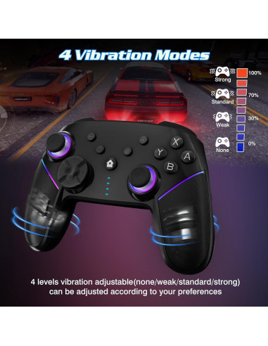 Controlador Inalámbrico JUNHUAN para Switch 2 y PC - Negro