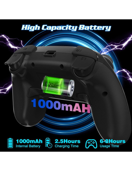 Controlador Inalámbrico JUNHUAN para Switch 2 y PC - Negro