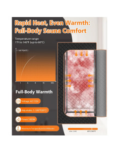 Sauna de Vapor Portátil GREENEVER 3L 1000W Control Remoto 2