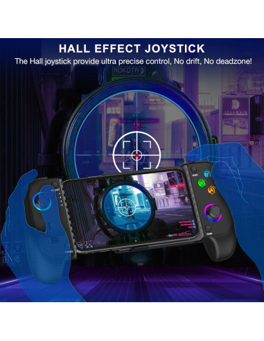 Controlador Inalámbrico para Móvil NinjaPlusOX - Joystick Hall, Compatible con iPhone/Android