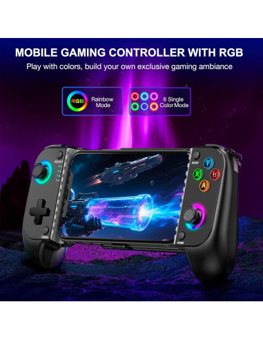 Controlador Inalámbrico para Móvil NinjaPlusOX - Joystick Hall, Compatible con iPhone/Android