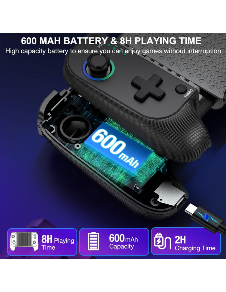 Controlador Inalámbrico para Móvil NinjaPlusOX - Joystick Hall, Compatible con iPhone/Android