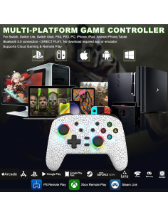 Controlador Inalámbrico arVin para Switch/PS4/PC - RGB 9 Colores 2