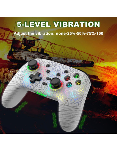 Controlador Inalámbrico arVin para Switch/PS4/PC - RGB 9 Colores
