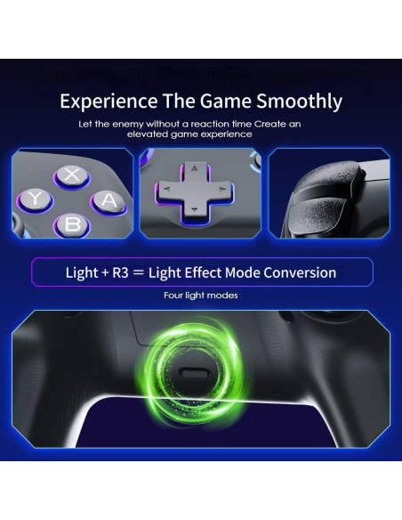 Controlador Inalámbrico Junhuan 2.4G para PC y Switch Negro