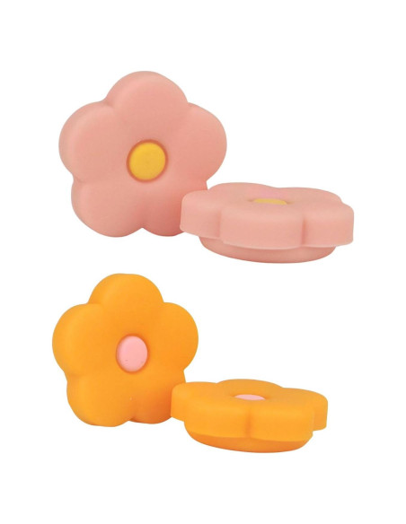 Agarradores de Pulgar Flor Naranja MEEFIX para PS Portal - 4 Pcs
