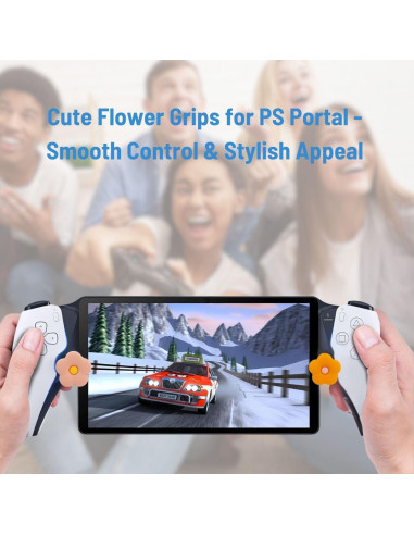 Agarradores de Pulgar Flor Naranja MEEFIX para PS Portal - 4 Pcs