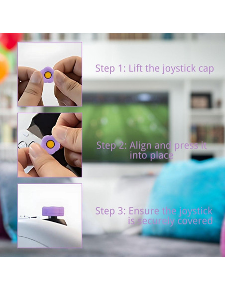 Agarradores de Pulgar Flor Naranja MEEFIX para PS Portal - 4 Pcs