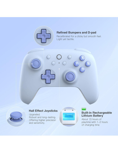 Controlador Bluetooth 8Bitdo Ultimate 2C para Switch - Joystick Efecto Hall, Vibración, Turbo