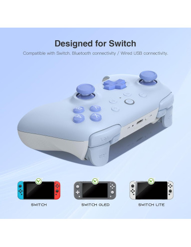 Controlador Bluetooth 8Bitdo Ultimate 2C para Switch - Joystick Efecto Hall, Vibración, Turbo
