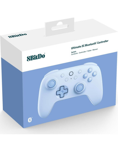 Controlador Bluetooth 8Bitdo Ultimate 2C para Switch - Joystick Efecto Hall, Vibración, Turbo