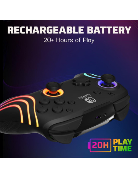 Controlador Inalámbrico RGB Afterglow Wave PDP - Nintendo Switch