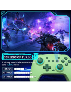 Controlador Pro SZYUYU para Switch y PC con LED RGB y Turbo 2