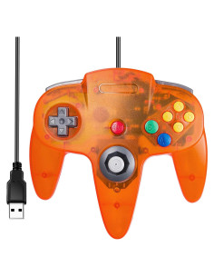 Controlador USB N64 SAFFUN para PC y Raspberry Pi - Naranja