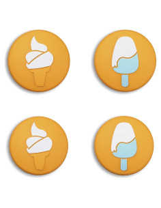 Tapa de Agarre para Pulgares eXtremeRate Amarillo para Nintendo Switch