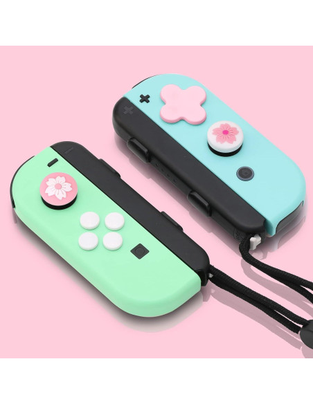 Agarres de Pulgar y Dpad para Nintendo Switch OLYGIVE - Flor