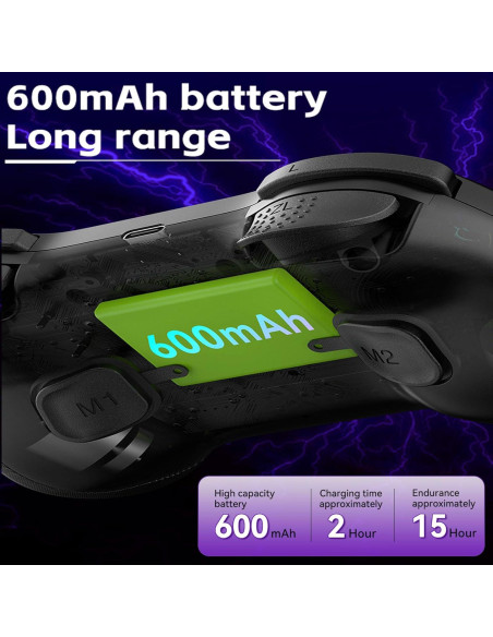 Controlador Inalámbrico Koiiko para iPad/iPhone/Android/PC/Switch - Negro