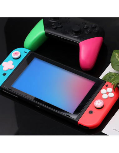 Agarres de Pulgar y Dpad para Nintendo Switch OLYGIVE - Flor